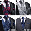 Hi-Tie Silk Adult Men's Vest for Suit Luxury Paisley Floral Plaid Suit Vest and Tie Set Blue Gold Red Sliver Wedding Vest Men