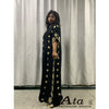 Boubou Africain Femme Kaftan Maxi Dress Abaya Dubai Dashiki Embroidery Black Long Robe Islamic Africa Clothing Plus Size Cotton