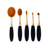 5/10Pcs Soft Makeup Brush Toothbrush Type Brushes Half-cut Electroplated Gold Handle Professional Makeup Brush Set Beauty Tool