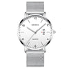 Men Watches 2021 Luxury Famous Brand Men Stainless Steel Mesh Calendar Watch Men Quartz Watch Relogio Masculino Men Wristwatch