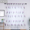 TONGDI White Tulle Embroidery Curtain Elegant Leaves Floral Tree Transparent Decoration For Kitchen Parlour Living Room Bedroom