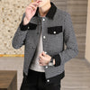 Men's spring leisure plaid short Jackets/Male slim fit Fashion lapel Coats Plus size S-3XL