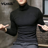 Men's Turtleneck Sweaters Black Sexy Brand Knitted Pullovers Men Solid Color Casual Male Sweater Autumn Knitwear