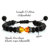 Black Lava Stone Crown Charm Tiger Eye Beads Bracelet For Men Women Braided Bracelets Handmade Adjustable Jewelry Pulseira