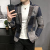 Fashion Spring Summer Clothing Male Suit Jacket Gradient Color Casual Slim Fit Fancy Party Singer Blazzer Coat