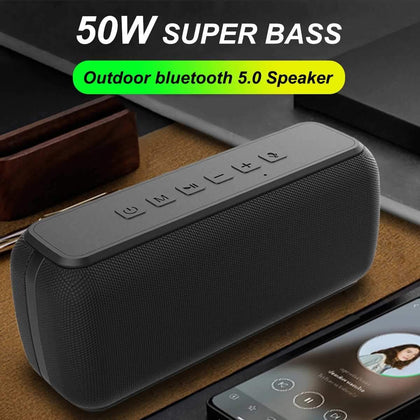 50W bluetooth Speaker Column Soundbar Portable bluetooth 5.0 IPX5 Waterproof TWS Heavy Bass Loundspeaker Subwoofer Boomboxes - Surprise store