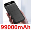 99000mah Power Bank External Battery PoverBank 2 USB LED Powerbank Portable Mobile phone Charger for Xiaomi MI iphone 8 X Huawei - Surprise store