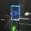 New Transparent Crystal USB Flash Drive 64GB 8GB 16GB 32GB for CITROEN Car Logo with LED Flash Disk 2.0 Memory Stick Pen Drives