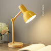 Creative Nordic Wooden Art Iron LED Folding Simple Desk Lamp Eye Protection Reading Table Lamp Living Room Bedroom Home Decor