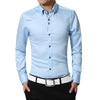 Quality BEST Flower Print Solid New Men Shirt Spring Long Sleeve Social Dress Causal Shirt Men Brand Clothing Camisa