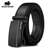 BISON DENIM Genuine Leather Automatic Men Belt Luxury Strap Belt for Men Designer Belts