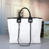 Women's Patent Leather/Canvas High Capacity Shoulder Crossbody Bag Fashion Paris France Brand Tote Bag Shopping Hand Bags
