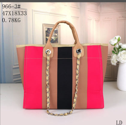 2021 New Fashion Canvas Bag Striped Shoulder Bag High Quality Ladies Large Capacity Handbag Shopping Bag Luxury Brand Bag #966