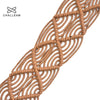 Vintage Wide Bohemian Belts For Women Round Wood Buckle Woven Braided Rope Belt Female Casual Crochet Boho Dress Waistband 109