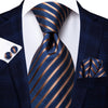 Hi-Tie Blue Business Solid 100% Silk Men's Tie NeckTie 8.5cm Ties for Men Formal Luxury Wedding High Quality Gravata - Surprise store