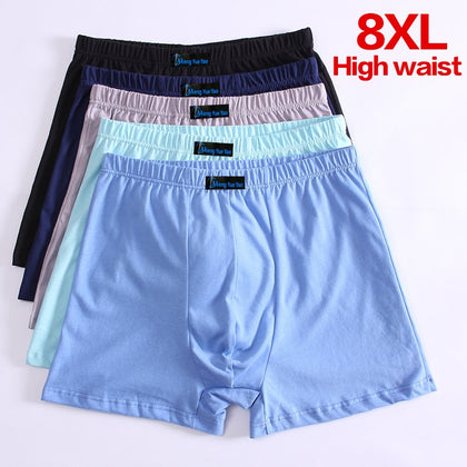 5pcs/lot Men's Boxer Pantie Underpant plus size XXXXL large size shorts breathable cotton underwear 5XL 6XL 7XL 8XL Boxer Male