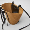 New straw woven color stitching basket bag large capacity hand-woven bag female fashion seaside vacation beach Shoulder bag
