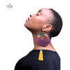 2020 African Cloth Fabric Earrings Handmade Earrings With Tassels For Women African Print Ankara Big Oversized Earrings SP032