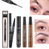 VISIBLE Waterproof 4 Fork 3D Eyebrow Pencil Natural Long Lasting Liquid Brown Nib Eyebrow Pencil Eyebrow Makeup Cosmetics