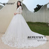 BEPEITHY Lace Romantic Wedding Gowns For Women Long Sleeves France India Bride Princess Bridal Dresses 2021 Vestidos De Novia