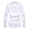Brand Men's Fashion Long Sleeve Shirt Spring Autumn Slim fit Business Casual Print Shirts Male Plus Size 5XL 6XL 7XL