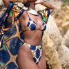 African Style High Cut Bikini Triangle Bikini Set Two Piece Swimsuit Bandage Swim Costumes for Women Swimwear Brazilian Biquini