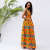African dresses For Women Dashiki new fashionHanging neck type Maxi dress batik Wax Print Clothes Traditional african Clothing
