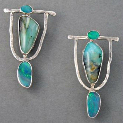 SexeMara Indian Tribal Stylish Natural Dangle Drop Earrings Resin Stone Boho Ethnic Vintage Hanging Earrings 2019 for Women - Surprise store