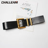 Fashion women's wide belt golden double pin buckle luxury PU leather sweater belt dress coat waist belt 203