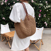 Hand-woven Women's Shoulder Handbag Bohemian 2021 Summer Straw Beach Tote Bag Travel Shopper Weaving Shopping Bags