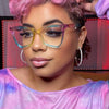 2021 Trends Office Anti Blue Light Oversized Glasses Men Women Flat mirror Personality Rice Nail Rainbow Frame Computer Goggles