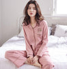 100% Cotton Women's Pajamas Set Long Sleeve Girl Casual Women Sleepwear Leisure Outerwear Sleepwear Pyjamas Nightwear
