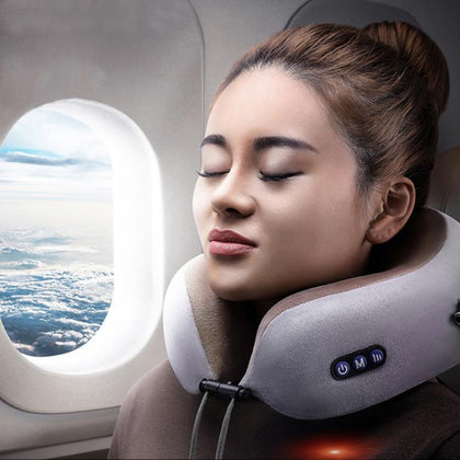 SB Massage U-Shaped Pillow Neck Pillow Multi-Function Shoulder and Cervical Vertebra Electric Outdoor pillow for airplane