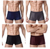 4pcs/lot Bamboo Fiber Men's Boxer Pantie Underpant plus size XXXXL soft Luxury Breathable Belt Shorts Modal 5XL 6XL 7XL 8XL