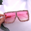 2020 Oversized Square Colorful Diamond Sunglasses Women Big Frame Luxury Crystal Sun Glasses One-piece Rhinestone Eyewear UV400