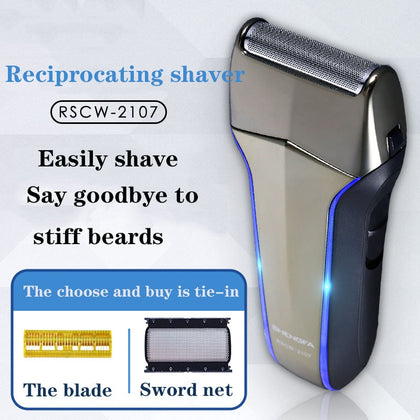 LSJHA Electric Shaver For Men Twin Blade Waterproof Alternative Cordless Razor USB Rechargeable Shaving Machine Barber Trimmer