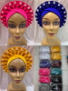 Shining Sequins Muslim Turban Cap Women Sequence Ready Female Head Wraps African Auto Gele Aso Oke Headwear Already Made Headtie