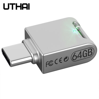 UTHAI C12 Type-C OTG USB3.0 Flash Drive USB-C Pen Drive Smart Phone Memory MINI Usb Stick 32GB 64G