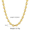 Stainless Steel Marina Coffee Beans Link Chain Necklace for Men Women 7/9/11mm Gold Silver Color Necklace Jewelry Gifts LKNM176