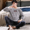 2020 Winter Long Sleeve Thick Warm Flannel Pajama Sets for Men Coral Velvet Sleepwear Suit Pyjamas Lounge Homewear Home Clothes