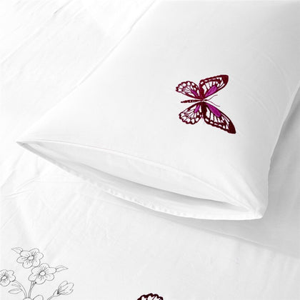 Luxury 3pc Bed Sheet -Hotel Quality Soft Cotton Embroidered Sheets Hypoallergenic - King