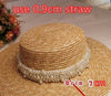 01907-shi summer handmade straw pearl lady fedoras cap women leisure panama jazz hat - Surprise store