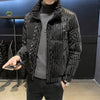 winter men's brand down jacket coat men high quality Sequins striped windproof and warm short black down jacket