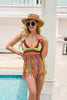 Crochet Hollow Out Tassel Beach Cover Up Sexy Women Mini Tops Beachwear Bikini Swimwear Bathing Suit Cover Up