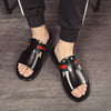 Genuine leather Summer Slippers Men Outdoor Breathable Fashion Brand Beach Shoes Flip Flops Indoor Slides Man Flat Sandals 2021