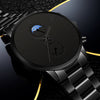 Reloj Hombre Luxury Fashion Business Men Watches Classic Black Stainless Steel Analog Quartz Wrist Watch Relogio Masculino reloj