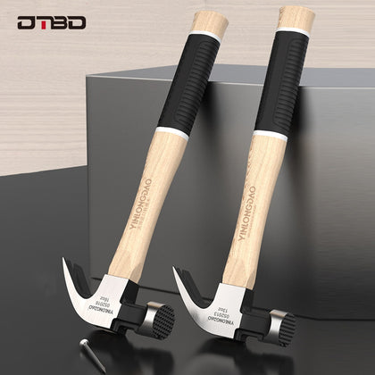 DTBD Walnut Wood Claw Hammer Woodworking Hammer High-Carbon Steel Strong Magnetic Automatic Nail Suction Hammer Hardware Tool