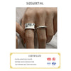 925 Sterling Silver Cube Geometric Width Finger Rings for Women Couples New Fashion Party Accessories Jewelry