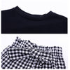 2020 Kids Girls Clothes Sets Long Sleeve T-shirts + Plaid Wide Leg Pants Autumn Children's Clothing Teenage for 7 8 10 12 Years