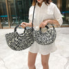 Women Handbag Summer Beach Bag Rattan Woven Handmade Knitted Straw Large Capacity Totes Leather Women's Shoulder Bag Bohemia New